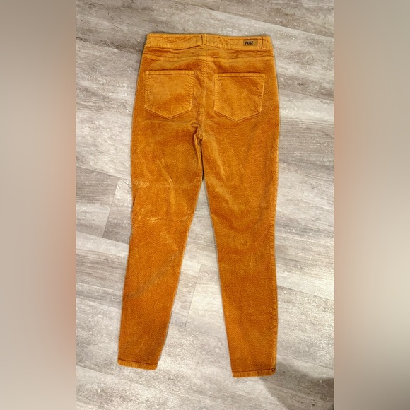 PAIGE Corduroy Pants Rust Orange Skinny Size 27 - Picture 3 of 4